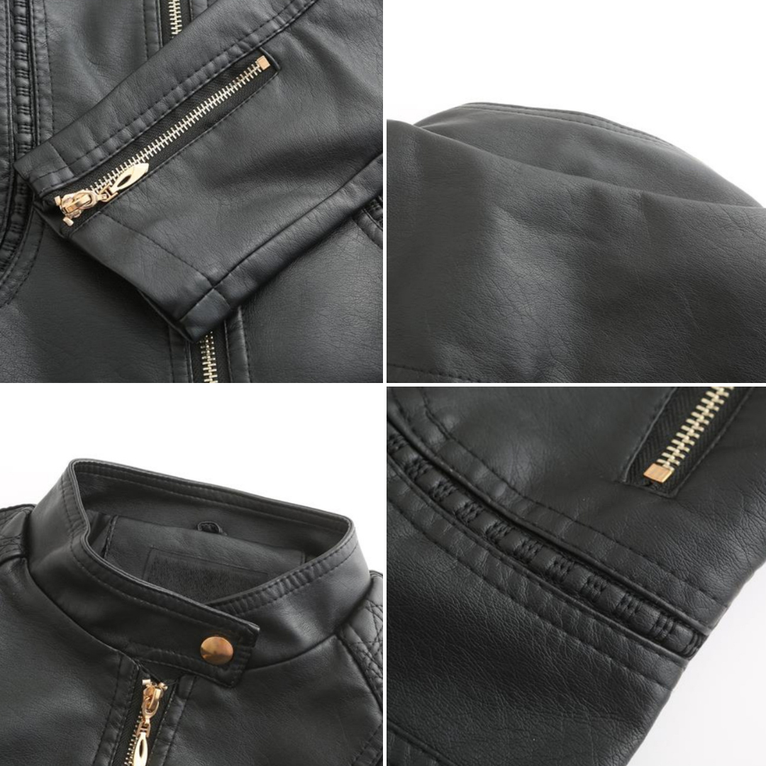 Yldana | Jaqueta de dona elegant de cuir genuí