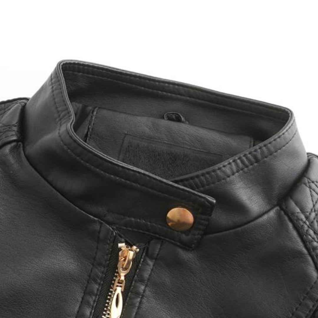 Yldana | Jaqueta de dona elegant de cuir genuí