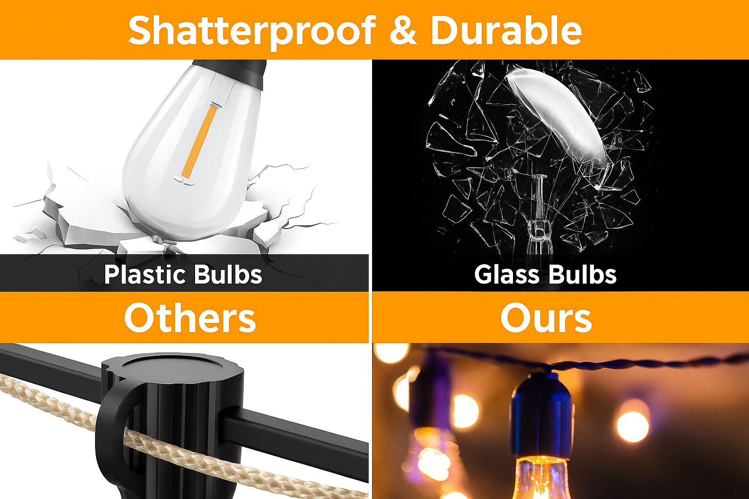 Lumora – Il·luminació exterior per a festes 25 llums LED – 24FT IP65 de gran resistència