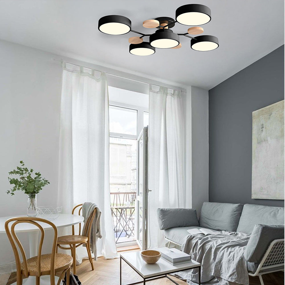 Lumaro – Làmpada de sostre LED rodona – Disseny modern per a sala d'estar