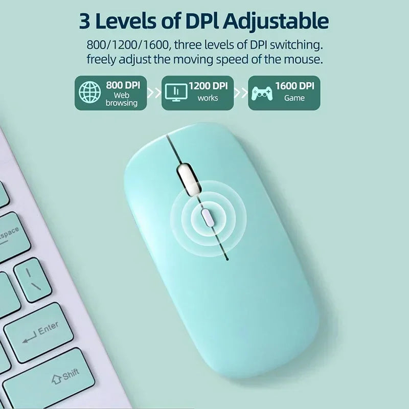 Techlore – ratolí Bluetooth ergonòmic silenciós 1600DPI – portàtil i tauleta