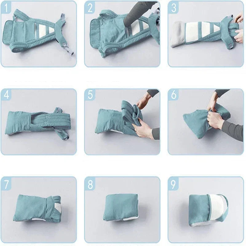 Mochila ergonómica para bebés - Fular multifuncional para recén nados e nenos pequenos