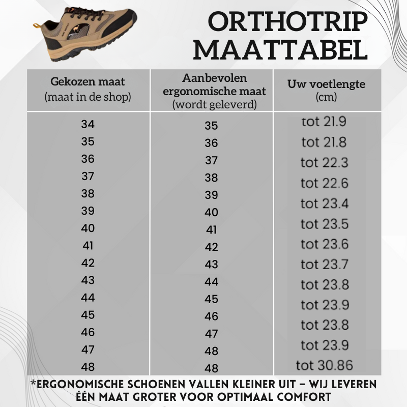OrthoTrip – zapatos cómodos ergonómicos para aliviar o dor para uso diario