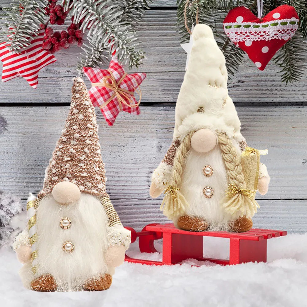 Gloeiende Gnome Kerstboomversiering 30 cm met Lampje voor Feestelijke Sfeer 3
