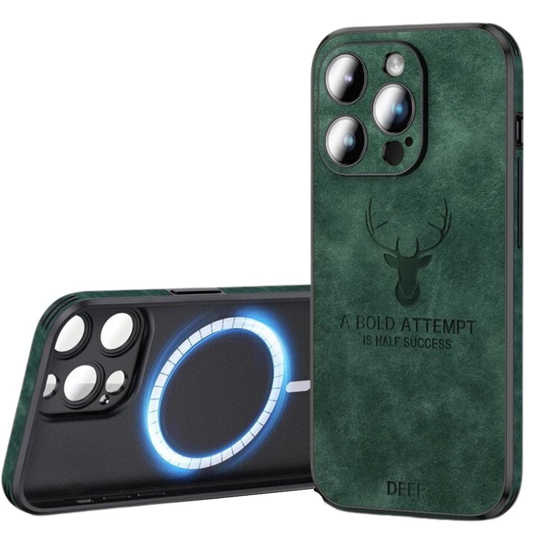 Deer – funda per a iPhone de cuir genuí i resistent als cops – disseny elegant i prim