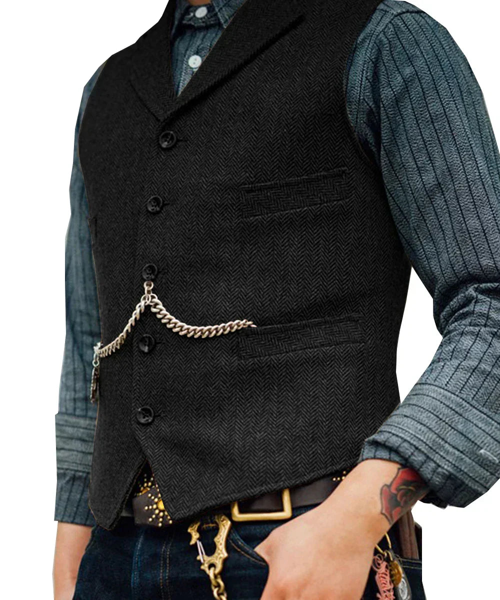 Melzano Hortu – Armilla ajustada tradicional de tweed per a homes