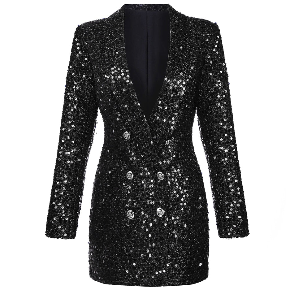 Vestit Talisa | Vestit Blazer amb Purpurina per a Nits Glamuroses