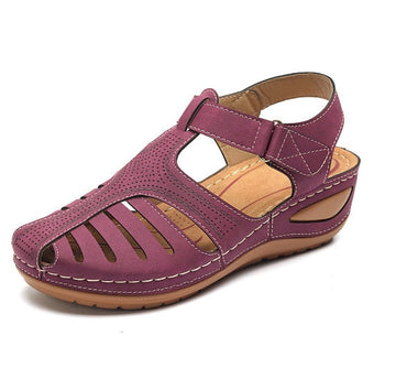 Retro Leren Sandalen Dames | Tijdloos Design & Comfortabel