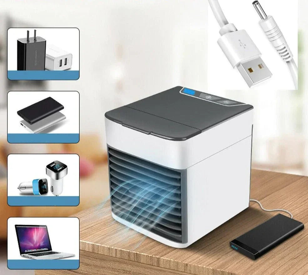 Refredador d'aire portàtil 3 en 1 – Refreda, Humiteja i Neteja Silenciós i Intel·ligent