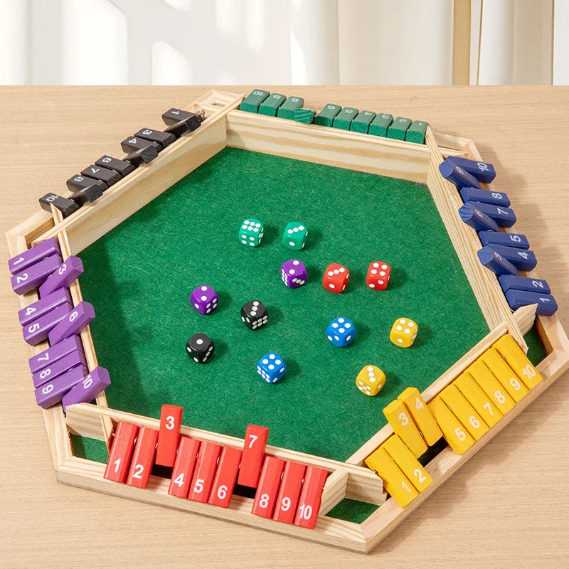 Playterra joc de números de fusta per a pares i nens – joc de daus educatiu per a 2–4 jugadors