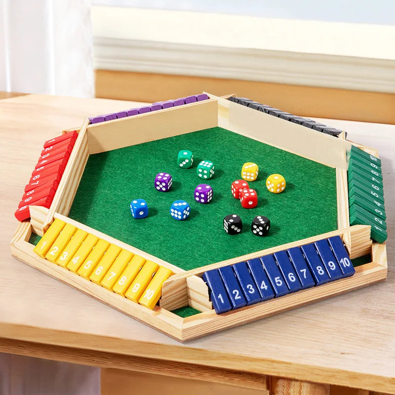 Playterra joc de números de fusta per a pares i nens – joc de daus educatiu per a 2–4 jugadors