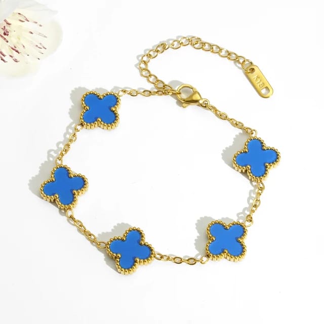 Pulseira Klaverblad – Elegancia de aceiro inoxidable dobre cara