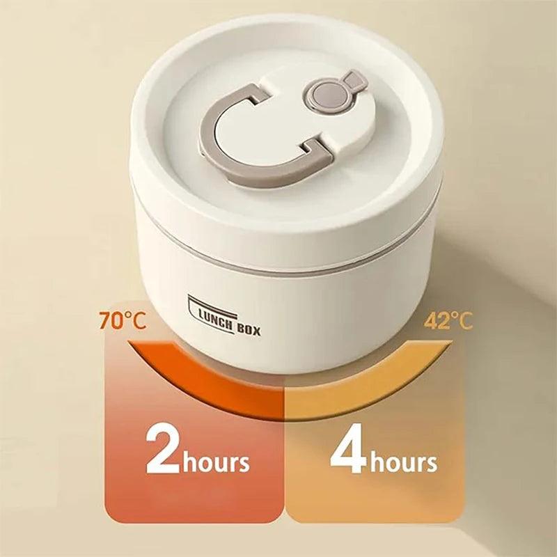 Thermolunch – Conjunt de fiambrera aïllant apilable d'acer inoxidable – treball i en moviment