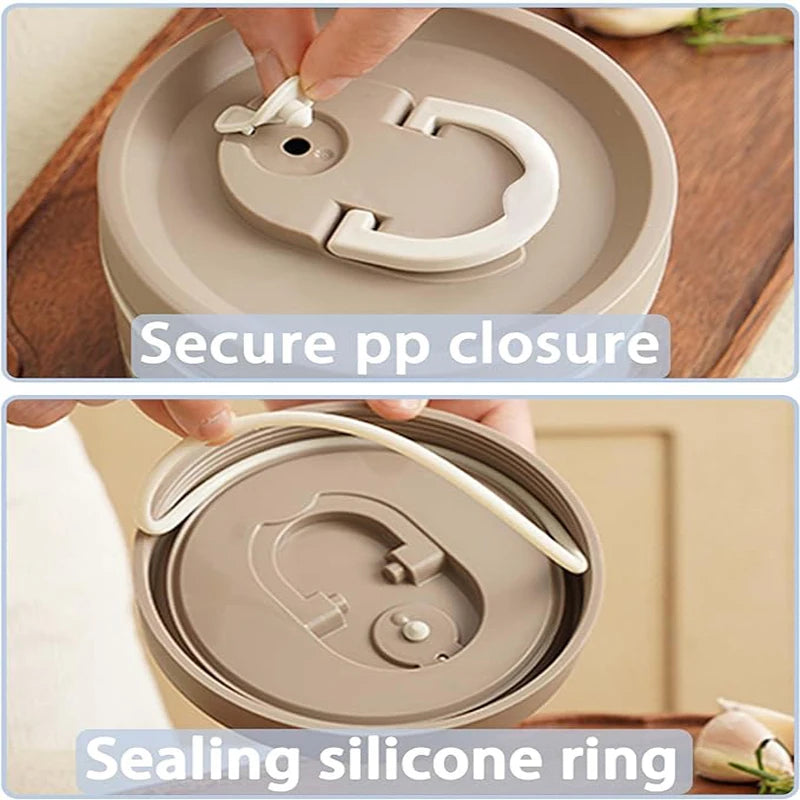 Thermolunch – Conjunt de fiambrera aïllant apilable d'acer inoxidable – treball i en moviment