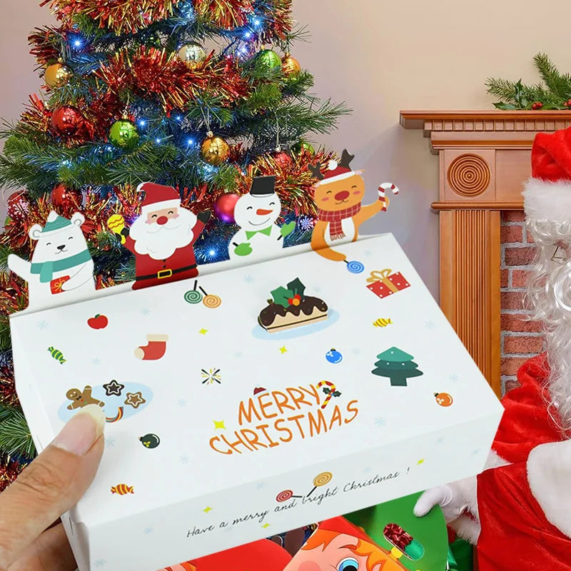 Kerst snoepdozen set van 5 - vrolijke verpakking voor feestdagen 3