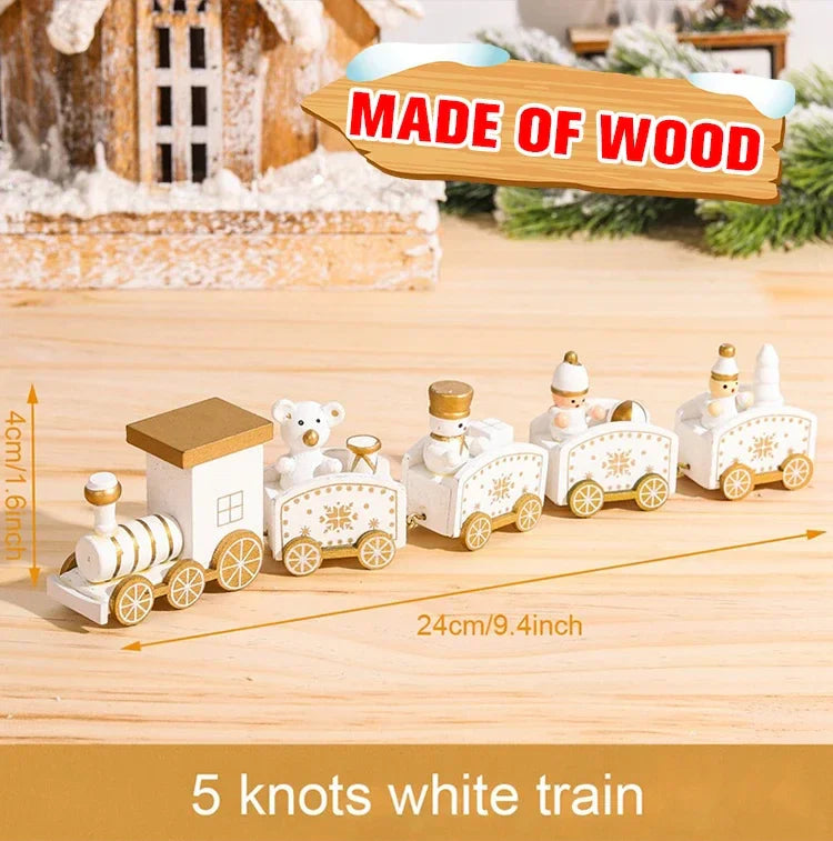 Kerst trein decoratie voor huis - houten en plastic opties 13