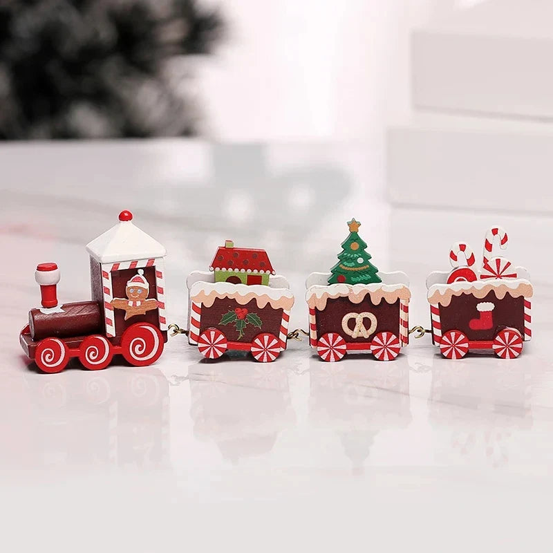Kerst trein decoratie voor huis - houten en plastic opties 4