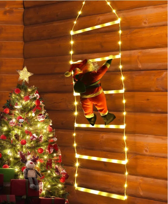 LumiClimb – LED Christmas Decoration with Climbing Ladder & USB, 1.5M/3M
