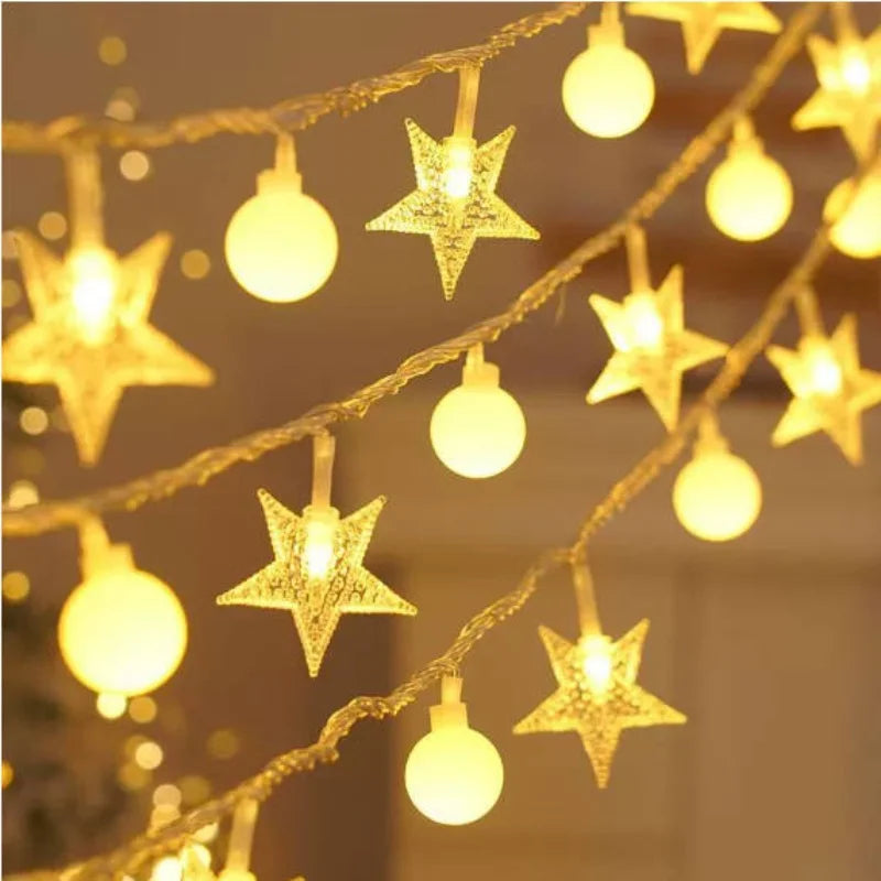 LumiFest – LED Christmas Lights with Snowflake Design, 3 Meters