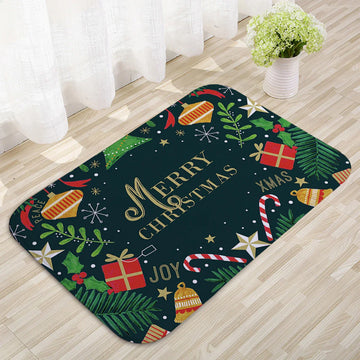 Kerstmat met Kerstman, Multicolor, 75 x 45 cm, Voor Binnen en Buitengebruik 0