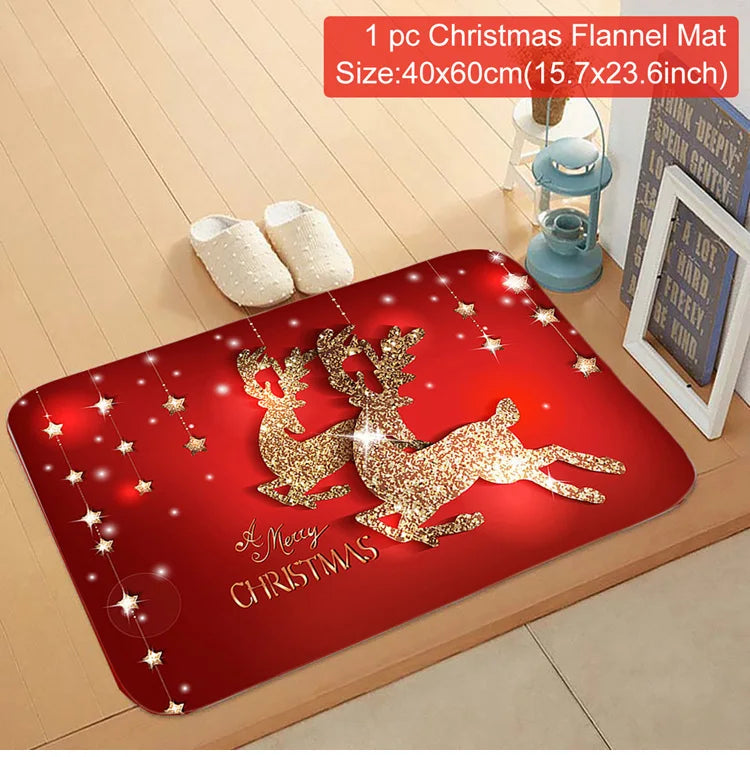 Kerstmat met Kerstman, Multicolor, 75 x 45 cm, Voor Binnen en Buitengebruik 10