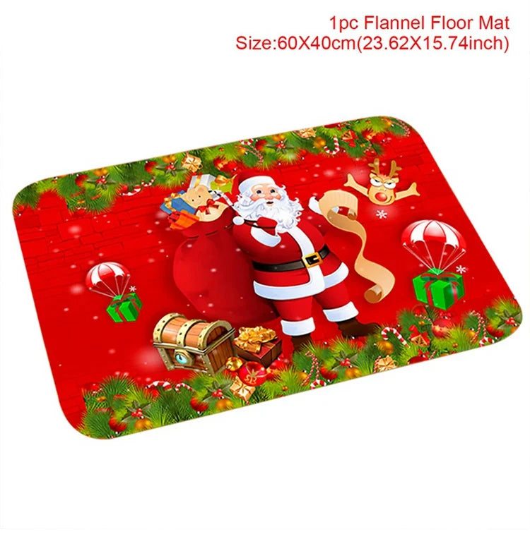 Kerstmat met Kerstman, Multicolor, 75 x 45 cm, Voor Binnen en Buitengebruik 11