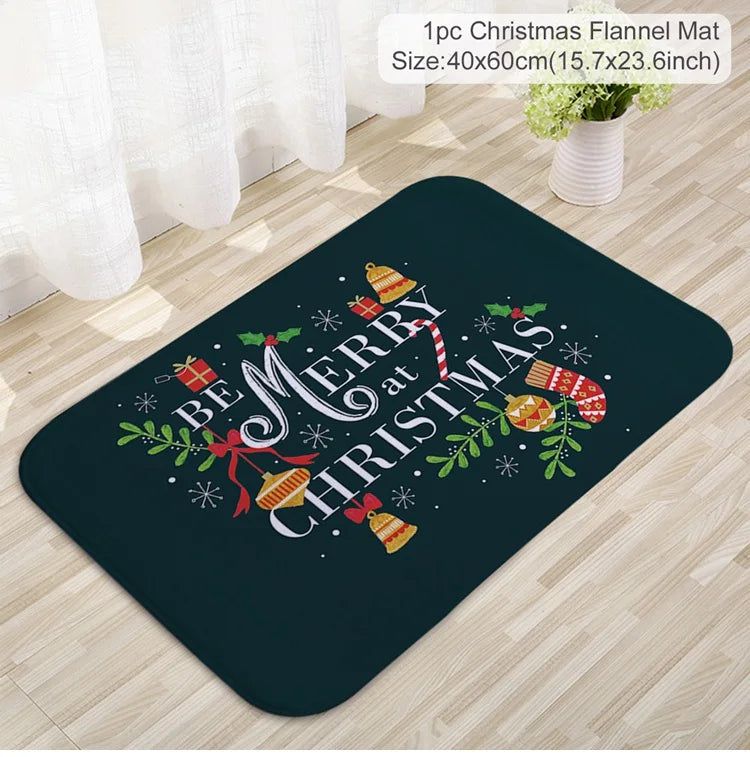 Kerstmat met Kerstman, Multicolor, 75 x 45 cm, Voor Binnen en Buitengebruik 18