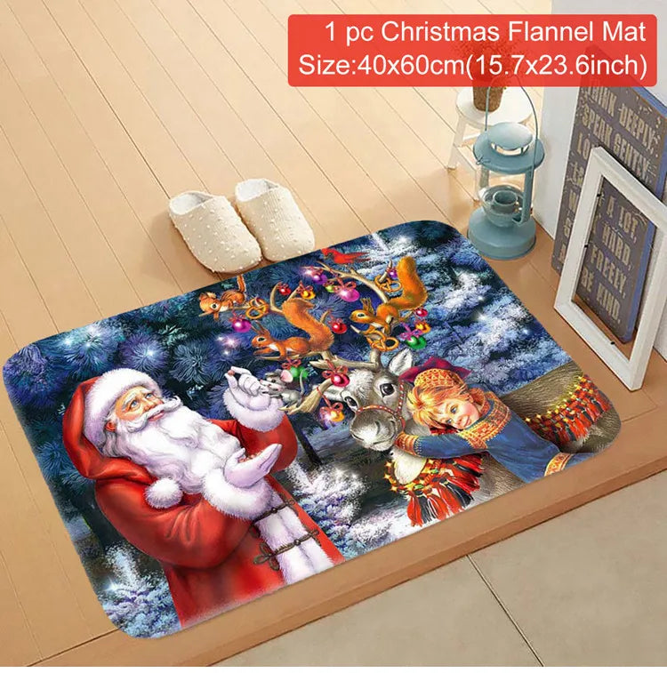 Kerstmat met Kerstman, Multicolor, 75 x 45 cm, Voor Binnen en Buitengebruik 22