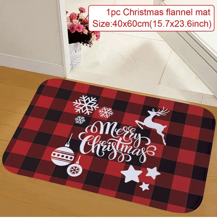 Kerstmat met Kerstman, Multicolor, 75 x 45 cm, Voor Binnen en Buitengebruik 26