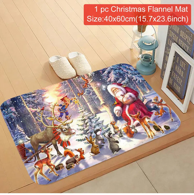 Kerstmat met Kerstman, Multicolor, 75 x 45 cm, Voor Binnen en Buitengebruik 31