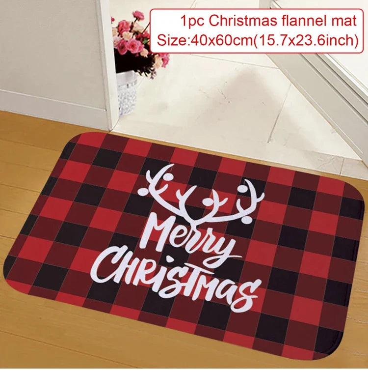 Kerstmat met Kerstman, Multicolor, 75 x 45 cm, Voor Binnen en Buitengebruik 33