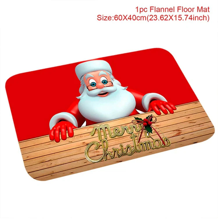 Kerstmat met Kerstman, Multicolor, 75 x 45 cm, Voor Binnen en Buitengebruik 35