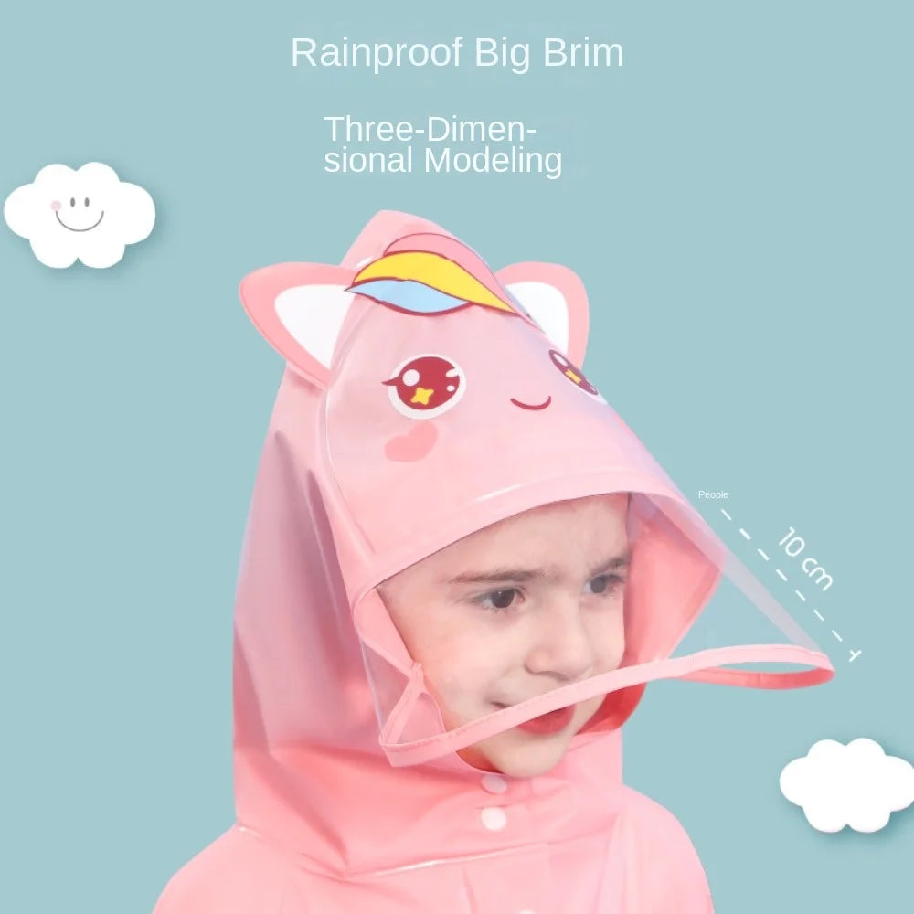 Rainoki – Poncho de pluja infantil impermeable dinosaures i unicorn – escola i joc