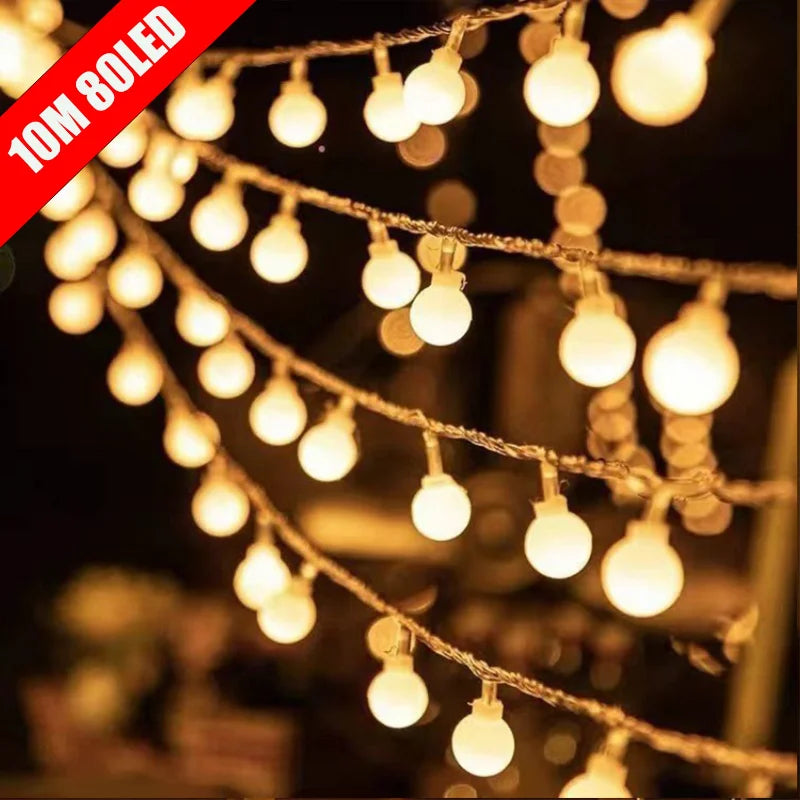 Kleine bal kerstverlichting 10M - USB/batterij voor decoratie 0