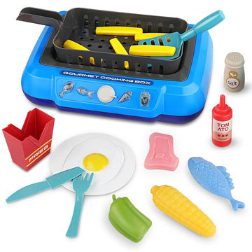 Kleurveranderende keuken speelgoedset met licht voor kinderen - 20 stuks 0