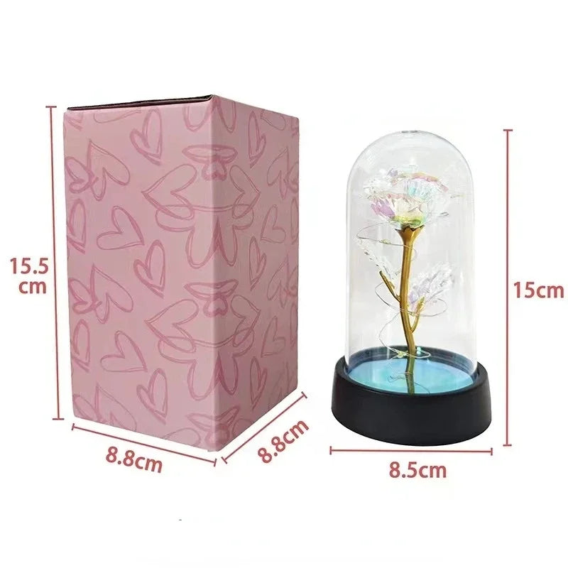 Rosavine LED flor de rosa – Rosa artificial amb il·luminació, regal romàntic per a Sant Valentí i casaments