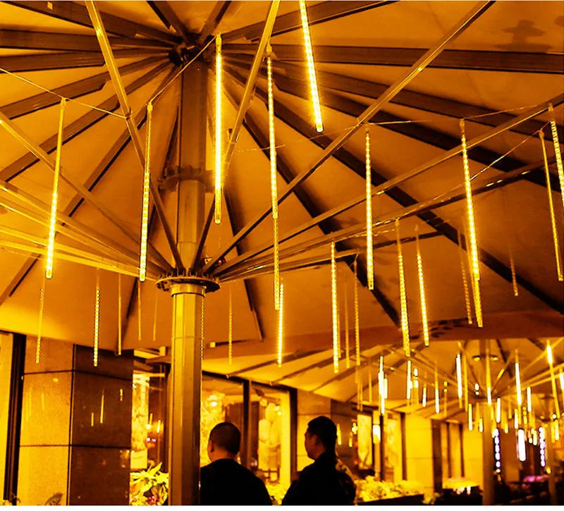 Il·luminació Aurevion LED Pluja de Meteorits – Decoració Exterior Impermeable amb 8 Tubos i LEDs de Baix Consum Energètic