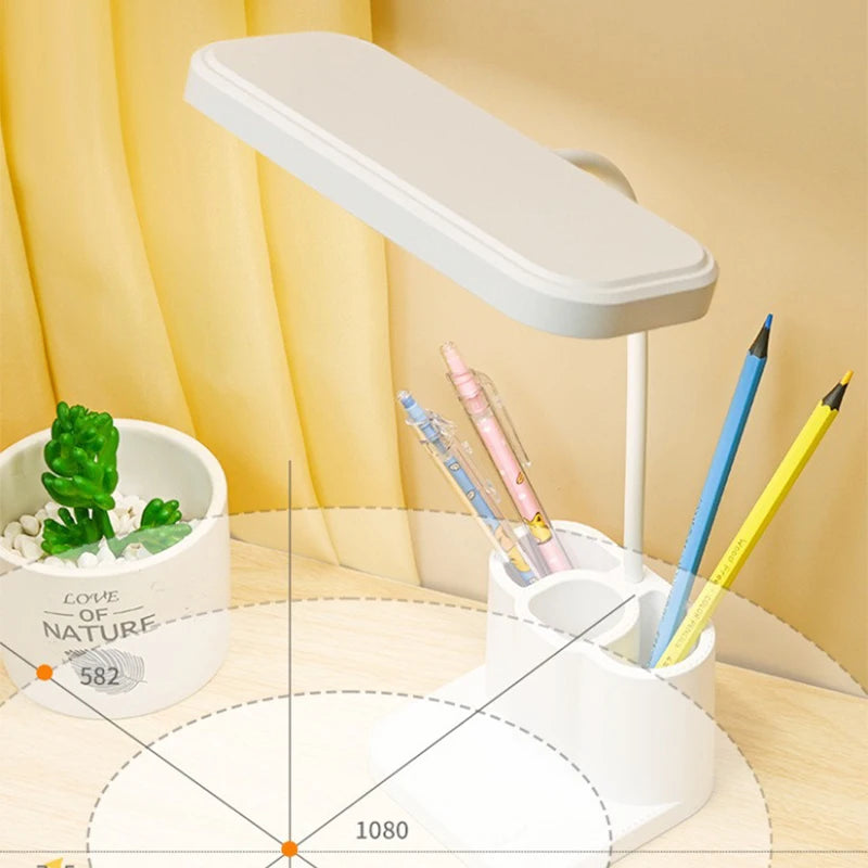 Lunora – Llum d'escriptori LED amb regulació tàctil i USB – estudi & oficina