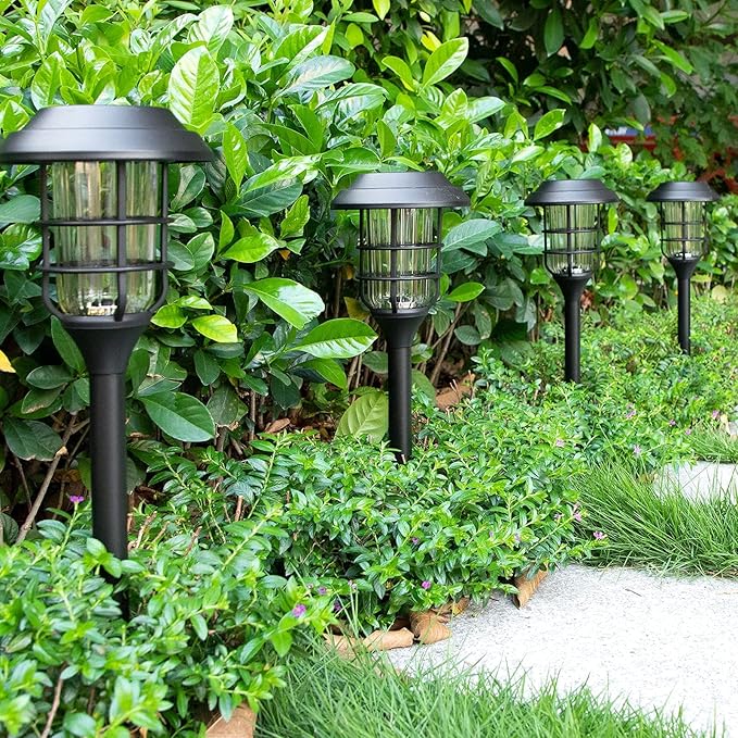 Llum de jardí | Joc de 6 llanternes solars de butxaca.