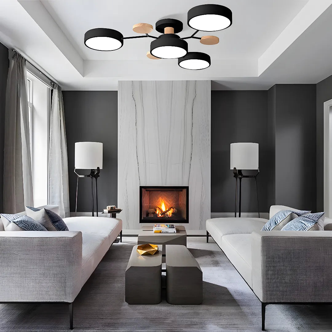 Lumaro – Làmpada de sostre LED rodona – Disseny modern per a sala d'estar