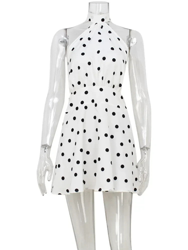 Letnia Mini Sukienka Damska Bez Rękawów w Stylu Plażowym, Wygodna i Modna 5