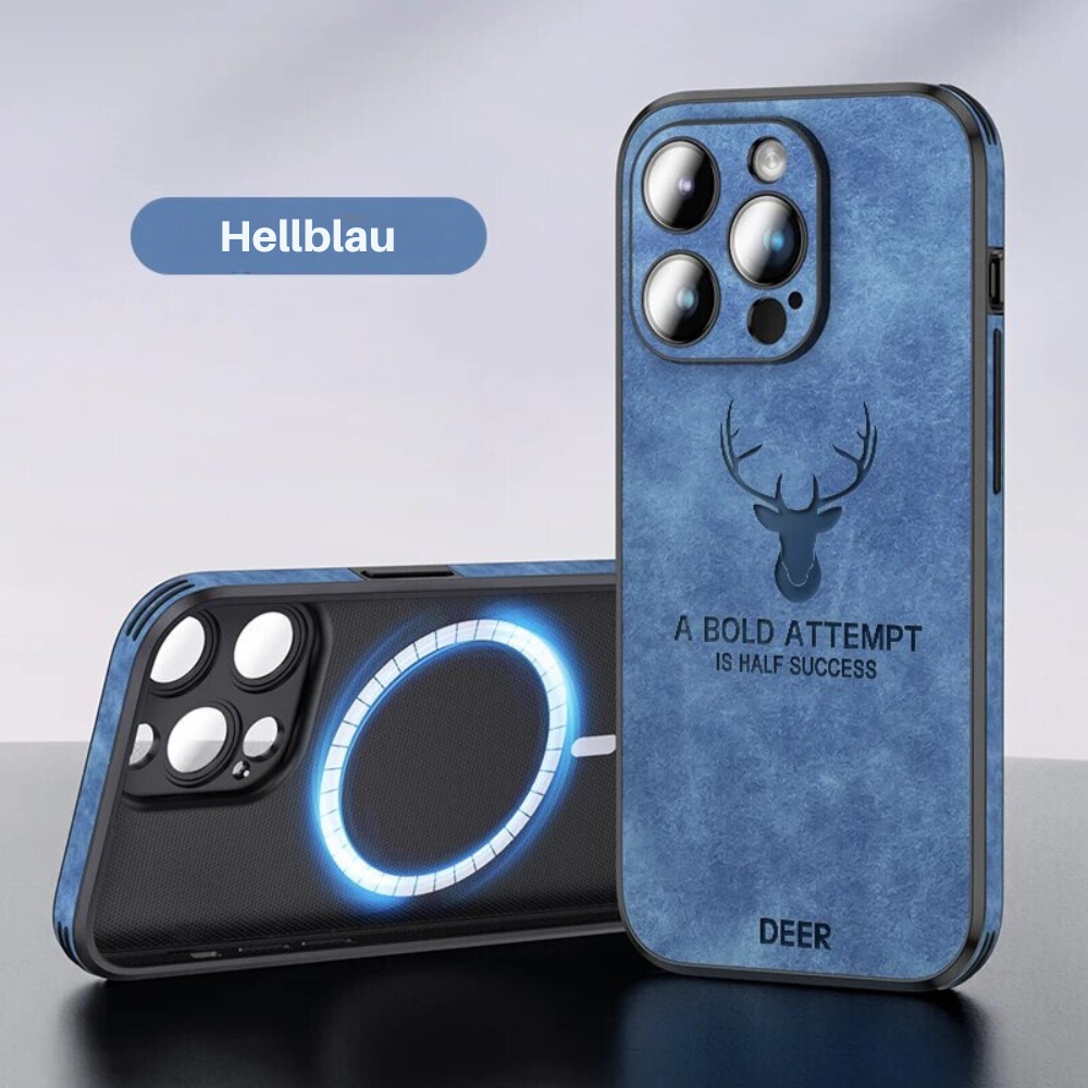 Deer – funda per a iPhone de cuir genuí i resistent als cops – disseny elegant i prim