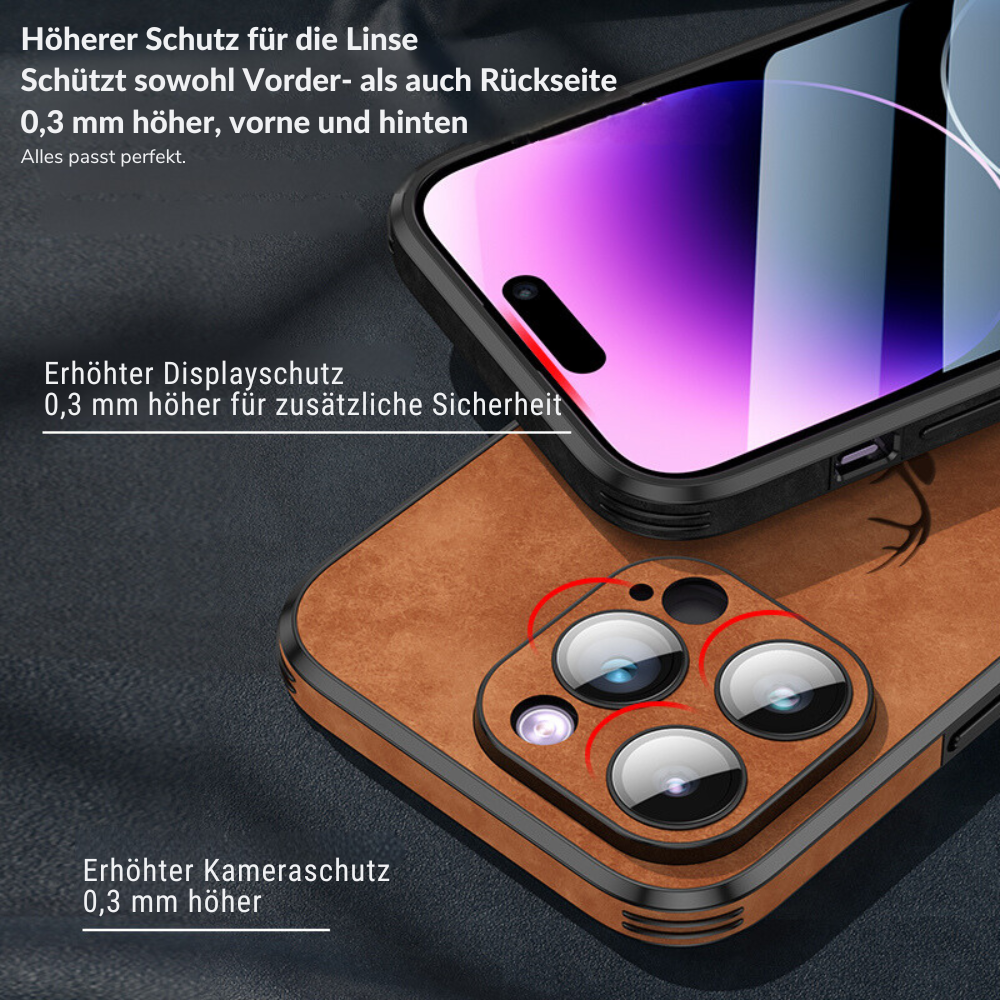 Deer – funda per a iPhone de cuir genuí i resistent als cops – disseny elegant i prim
