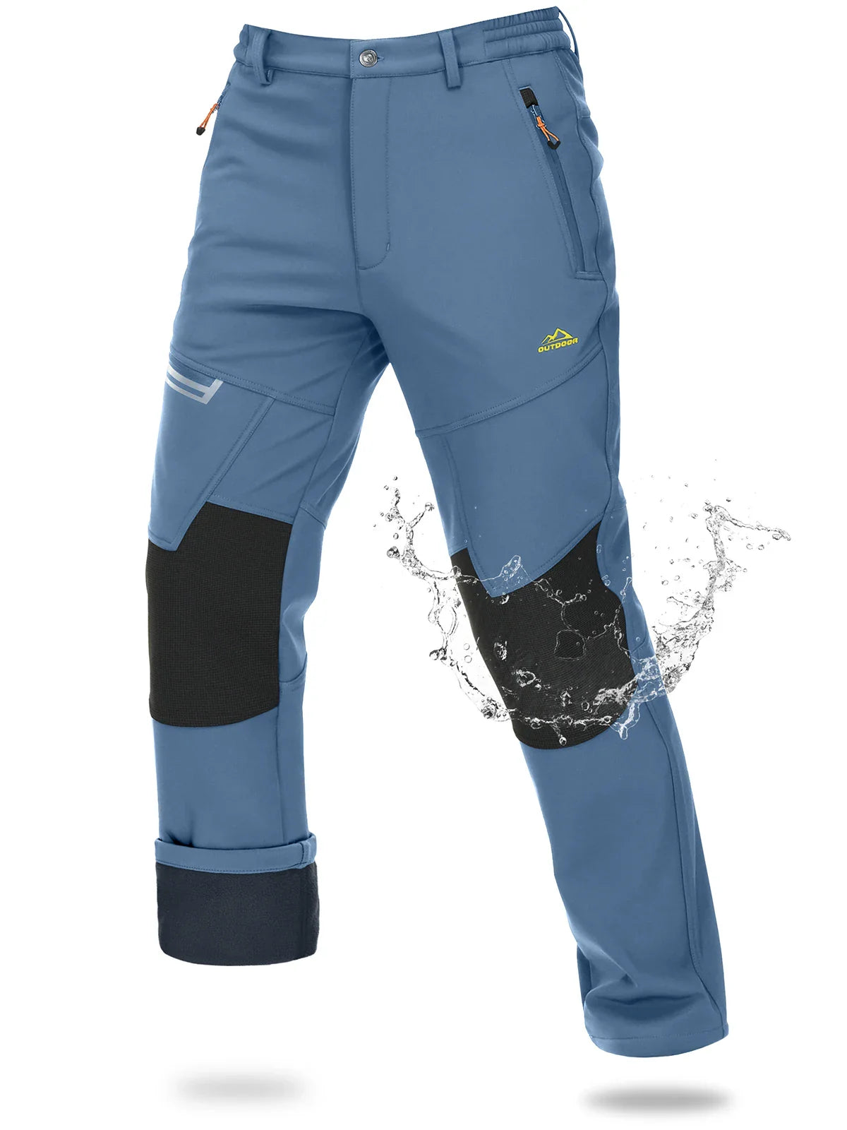 Magcomsen – Pantalons d'esquí softshell per a home – Impermeable i folre de polar calent