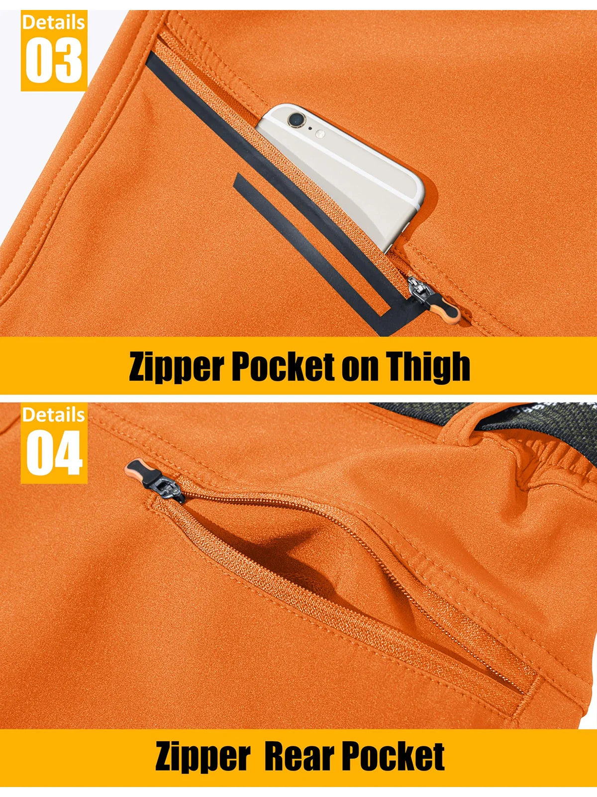 Magcomsen – Pantalons d'esquí softshell per a home – Impermeable i folre de polar calent