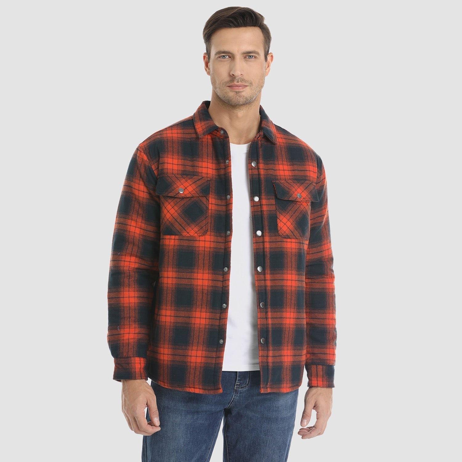 Melzano Camisa de franela per a home Abric