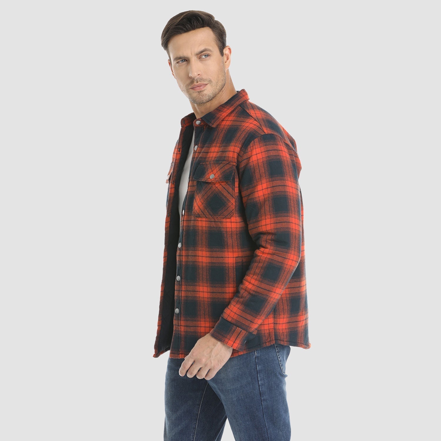 Melzano Camisa de franela per a home Abric