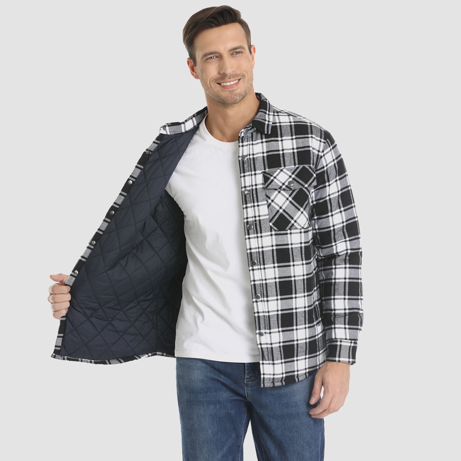 Melzano Camisa de franela per a home Abric