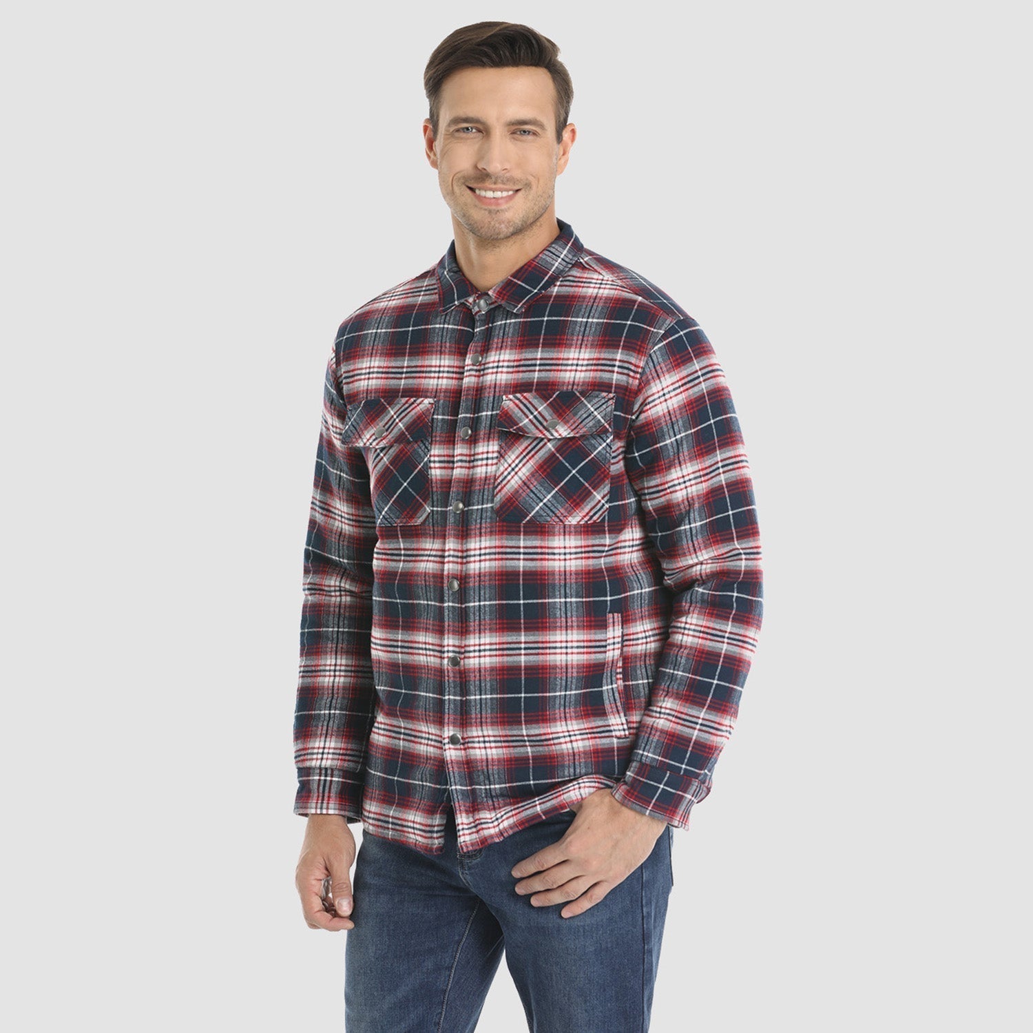 Melzano Camisa de franela per a home Abric