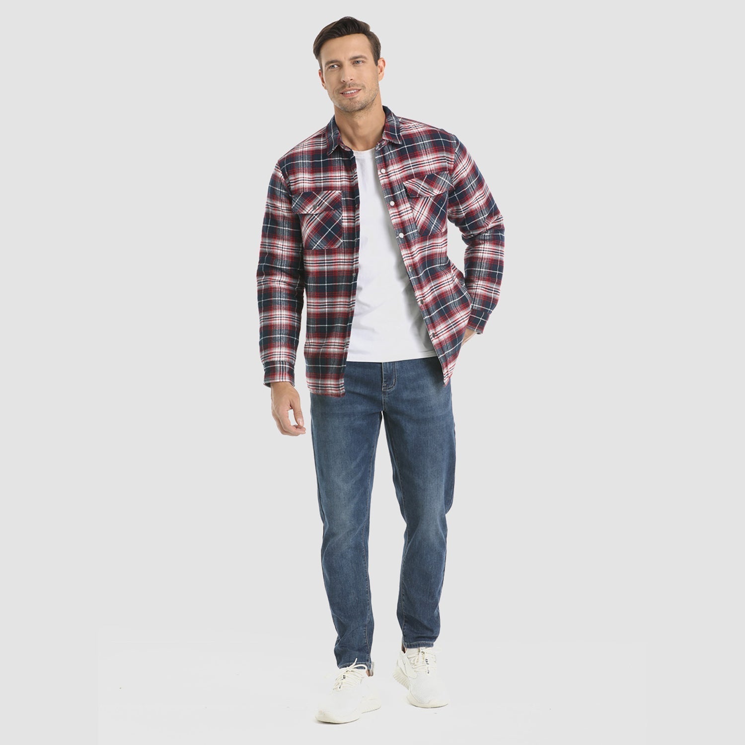 Melzano Camisa de franela per a home Abric